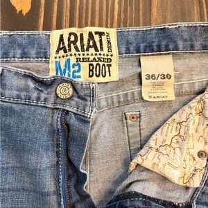 Ariat M2 Bootcut Denim Jeans in Blue hemmed 28” inseam